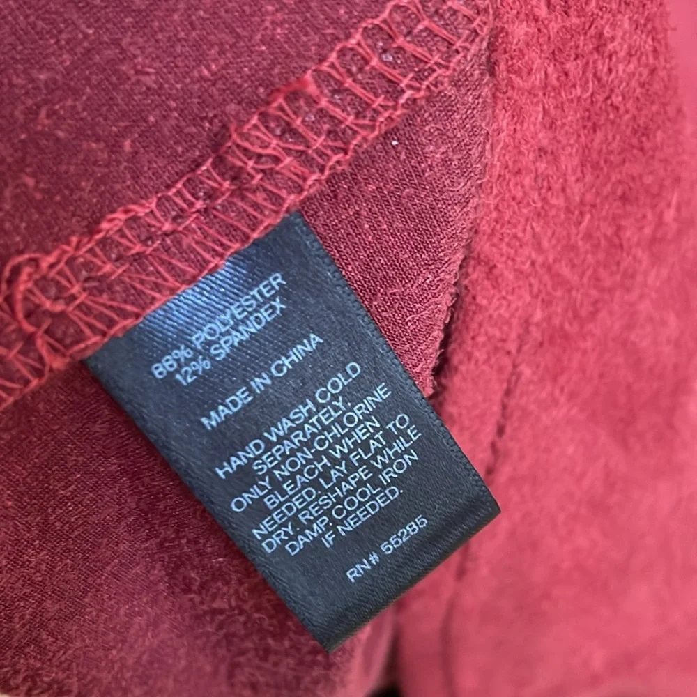 Express Rust Red Faux Suede Fringe Shift Dress - size XS